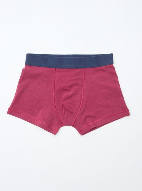 Lot de 5 boxers unis ou imprimés - Kiabi