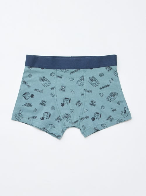 Lot de 5 boxers unis ou imprimés - Kiabi