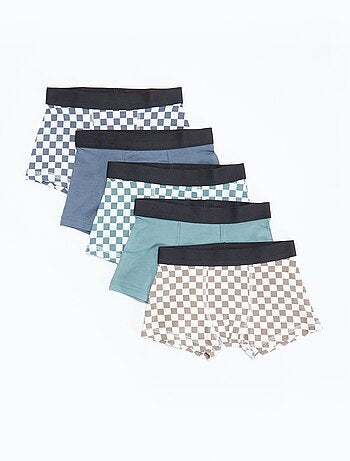 Lot de 5 boxers unis ou imprimés