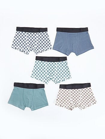 Lot de 5 boxers unis ou imprimés