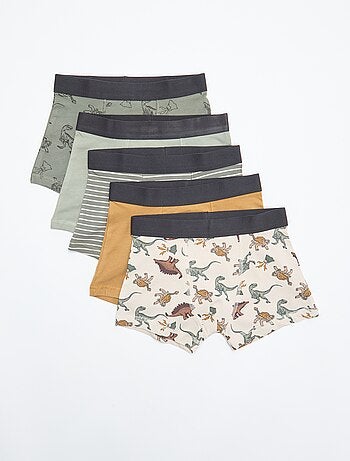Lot de 5 boxers unis ou imprimés