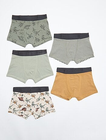 Lot de 5 boxers unis ou imprimés