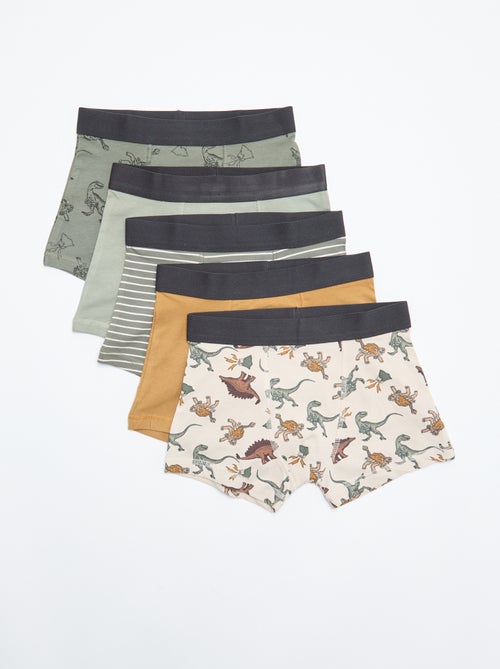 Lot de 5 boxers unis ou imprimés - Kiabi Lot de 5 boxers unis ou imprimés - Kiabi