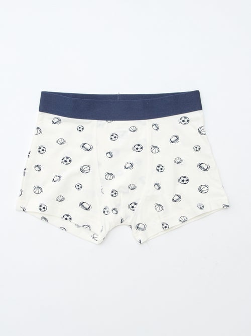 Lot de 5 boxers unis unis et imprimés - Kiabi