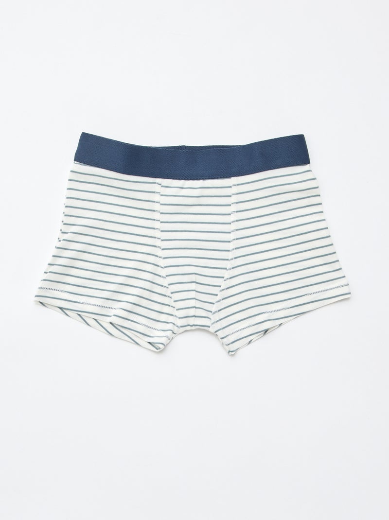 Lot de 5 boxers unis unis et imprimés Gris - Kiabi