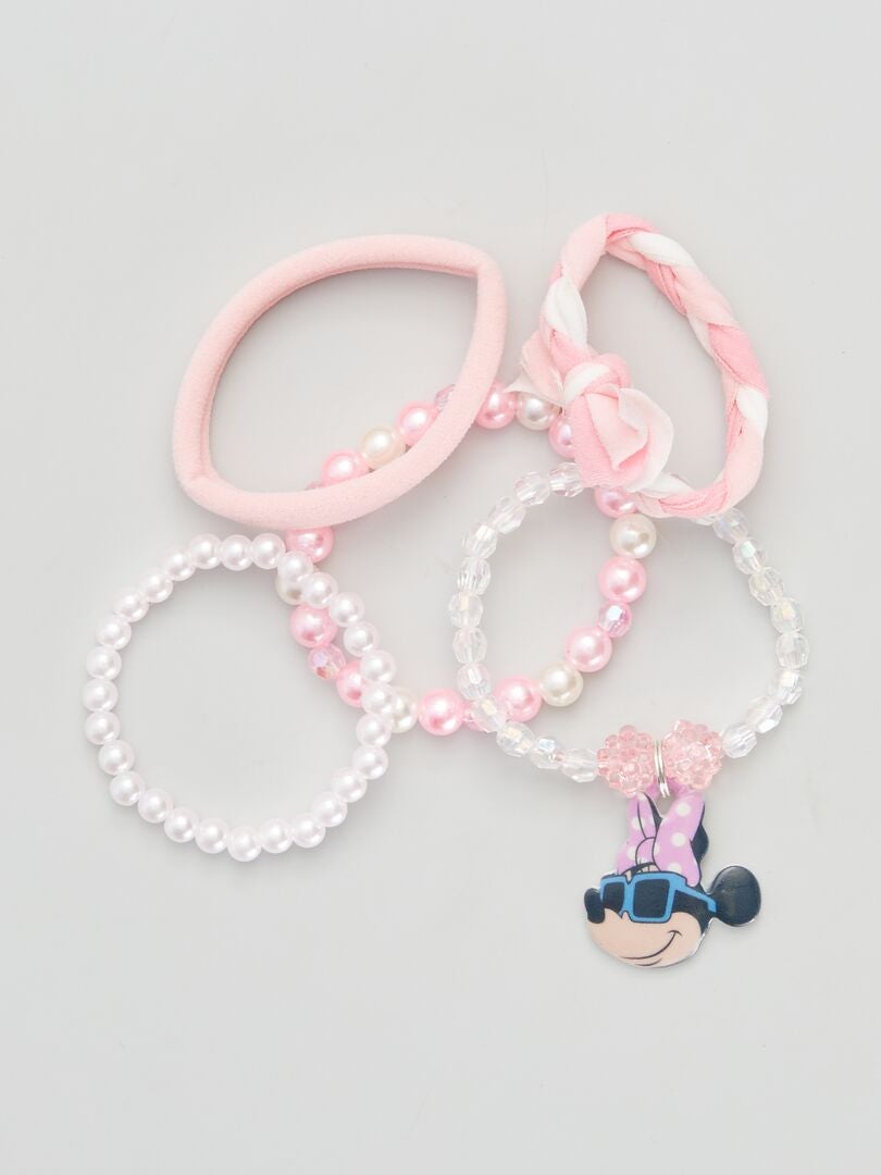 Lot de 5 bracelets 'Minnie' Rose - Kiabi