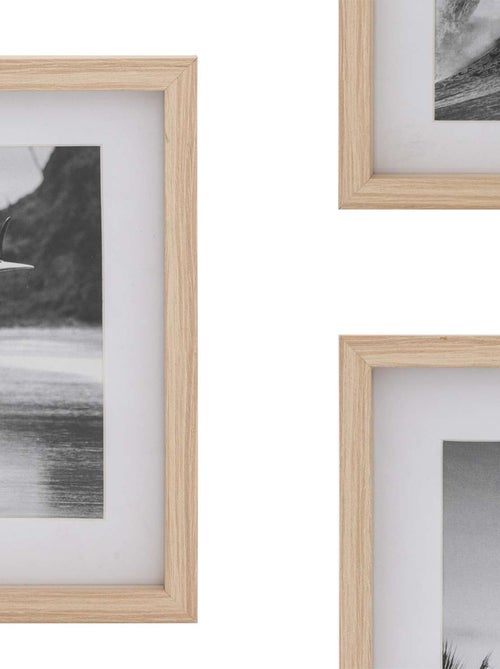 Lot de 5 cadres photos en bois - Kiabi