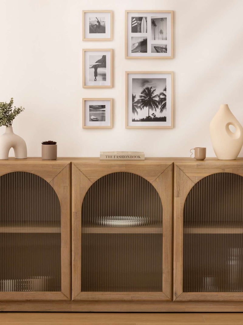 Lot de 5 cadres photos en bois ERIN Beige - Kiabi