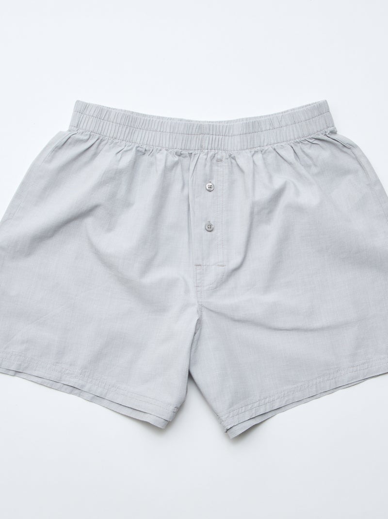 Lot de 5 caleçons en coton Gris - Kiabi