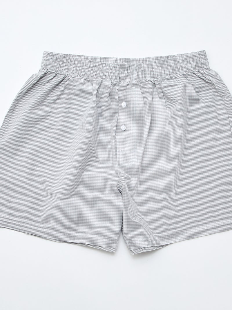Lot de 5 caleçons en coton Gris - Kiabi
