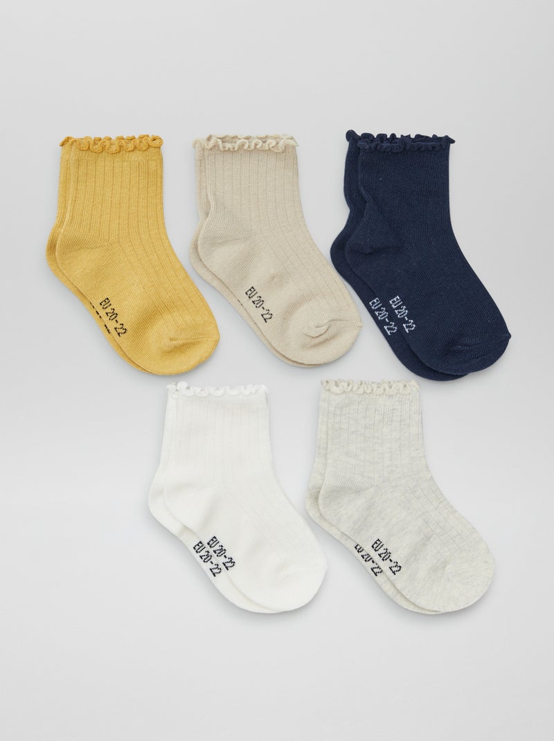 Lot De 3 Paires Chaussettes à Volants Dentelle Pour Femme - Coton élasthanne, Style Lolita/princesse, Noir/blanc/rose