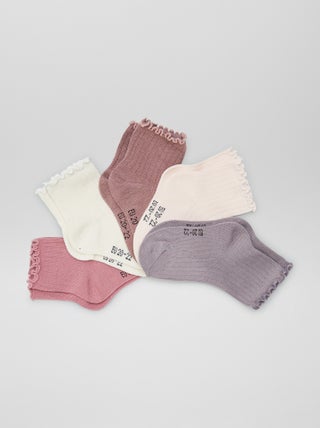 Lot de 5 chaussettes à volants