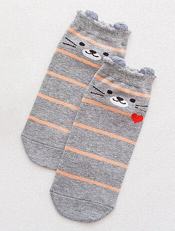 Lot de 5 Chaussettes Animaux Oreilles