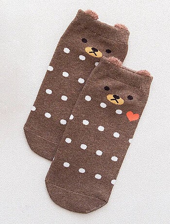 Lot de 5 Chaussettes Animaux Oreilles