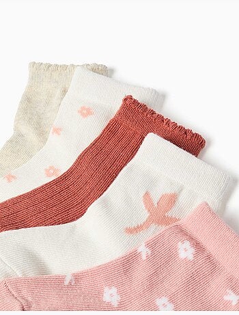Lot de 5 chaussettes avec motifs floraux