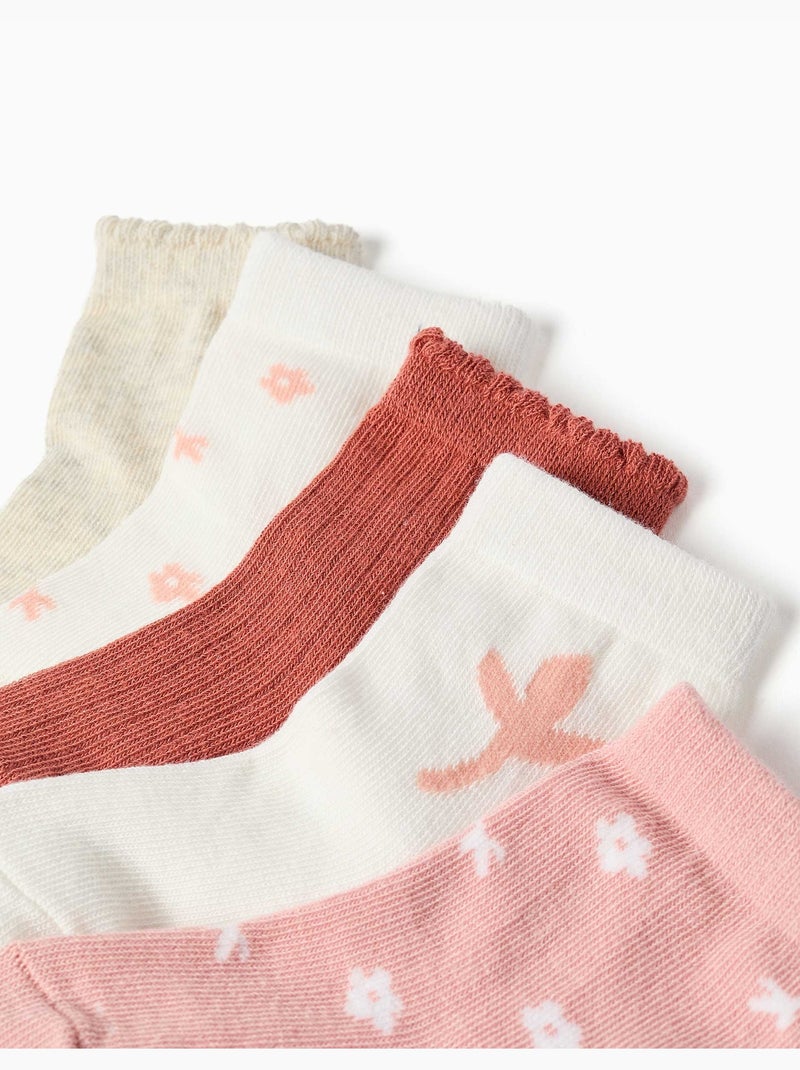 Lot de 5 chaussettes avec motifs floraux Multicolore - Kiabi