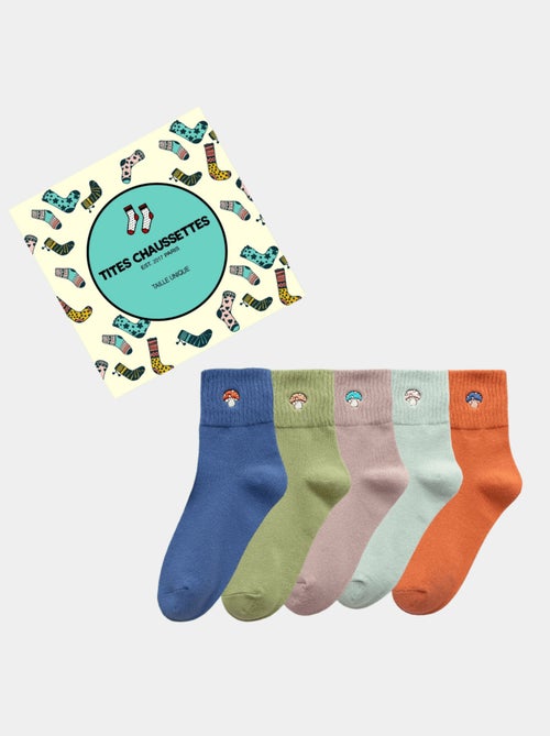 Lot de 5 Chaussettes Champignon - Kiabi