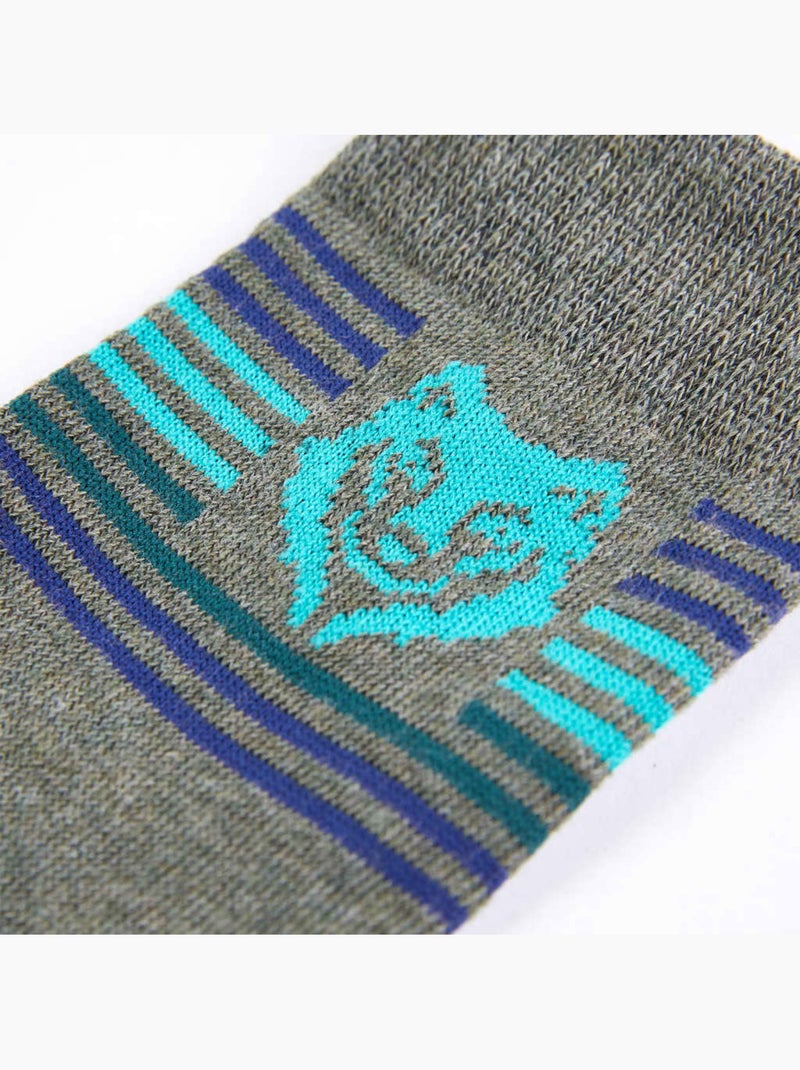 Lot de 5 chaussettes coton avec imprimé lion et rayures - vidaxl Multicolore - Kiabi