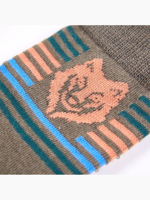 Lot de 5 chaussettes coton avec imprimé lion et rayures - vidaxl - Kiabi