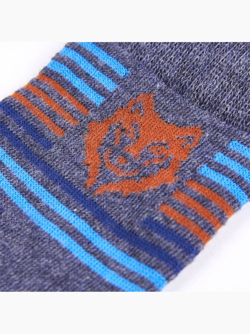 Lot de 5 chaussettes coton avec imprimé lion et rayures - vidaxl - Kiabi