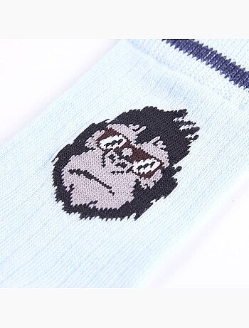 Lot de 5 chaussettes coton enfants rayures et gorille - vidaxl