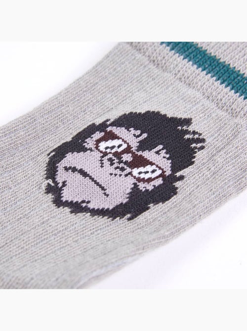 Lot de 5 chaussettes coton enfants rayures et gorille - vidaxl - Kiabi