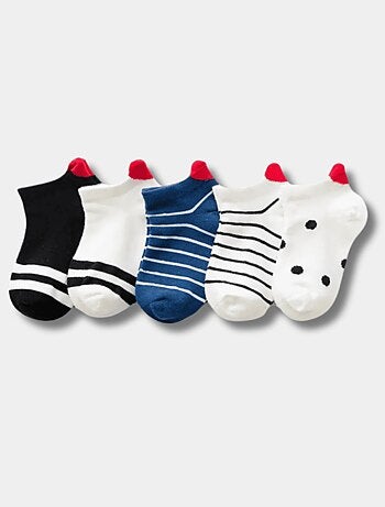 Lot de 5 Chaussettes Coup de Coeur Marine Enfants