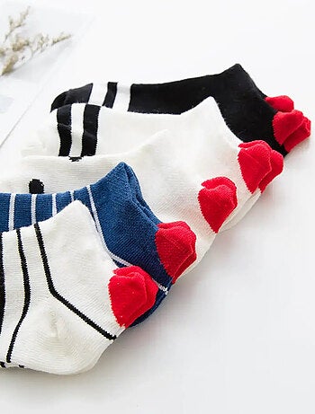 Lot de 5 Chaussettes Coup de Coeur Marine Enfants
