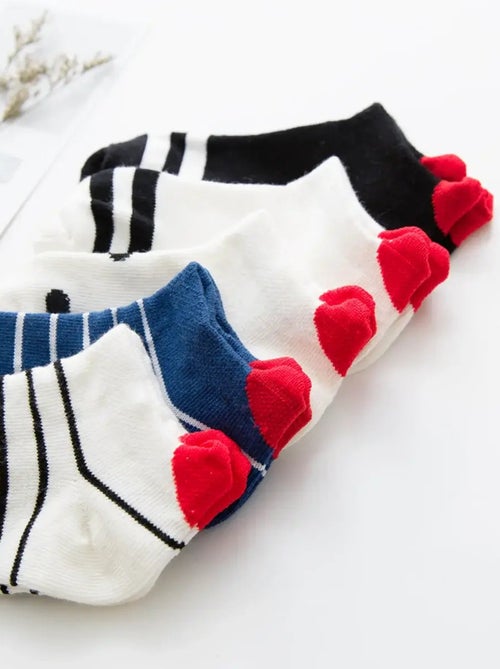 Lot de 5 Chaussettes Coup de Coeur Marine Enfants - Kiabi
