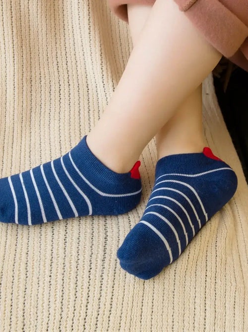 Lot de 5 Chaussettes Coup de Coeur Marine Enfants - Kiabi