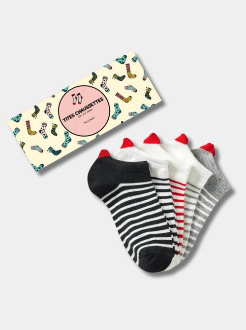 Lot de 5 Chaussettes Coup de Coeur Marine - Kiabi