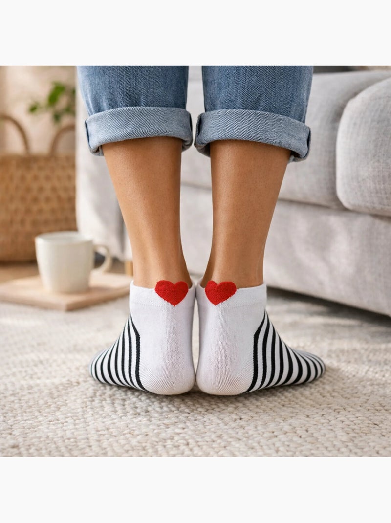 Lot de 5 Chaussettes Coup de Coeur Marine Multicolore - Kiabi