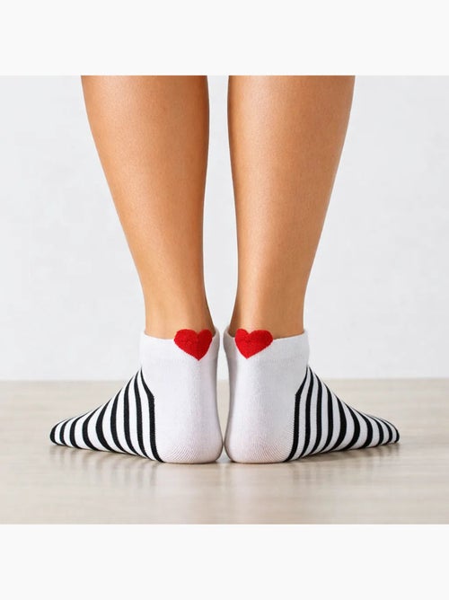 Lot de 5 Chaussettes Coup de Coeur Marine - Kiabi