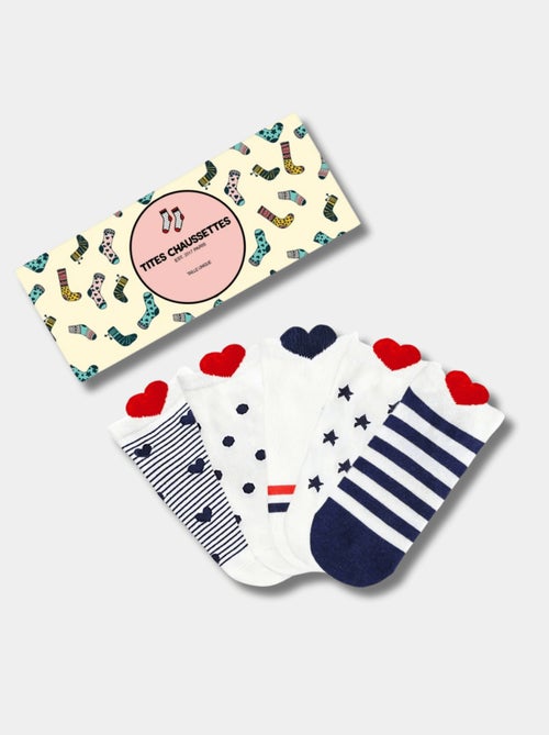 Lot de 5 Chaussettes Coup de Coeur - Kiabi