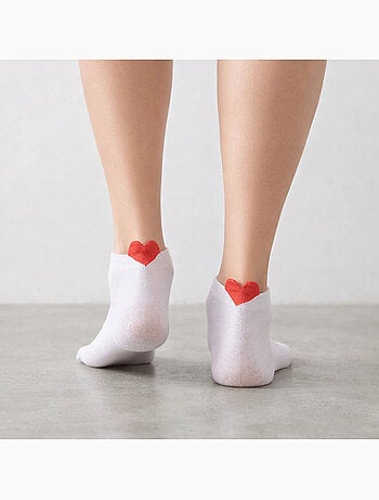 Lot de 5 Chaussettes Coup de Coeur Unies Rouge