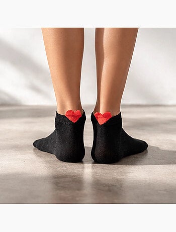 Lot de 5 Chaussettes Coup de Coeur Unies Rouge