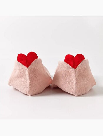 Lot de 5 Chaussettes Coup de Coeur Unies Rouge