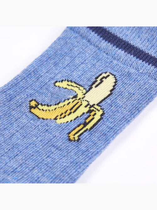 Lot de 5 chaussettes en coton enfant imprimé banane et rayures - vidaxl - Kiabi
