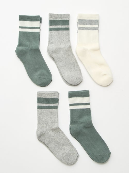 Lot de 5 chaussettes en coton - Kiabi