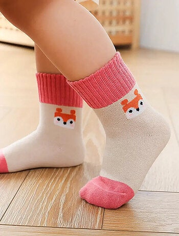 Lot de 5 Chaussettes Hautes Animaux Enfants