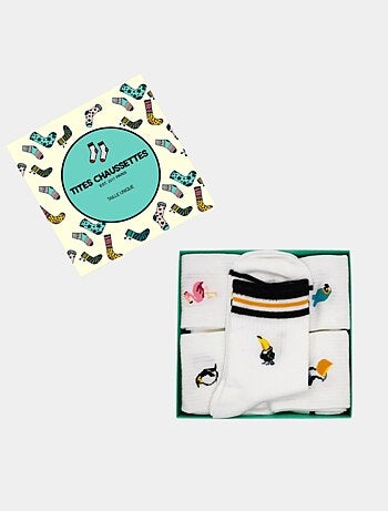 Lot de 5 Chaussettes Hautes Animaux Exotiques