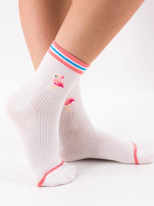 Lot de 5 Chaussettes Hautes Animaux Exotiques - Kiabi