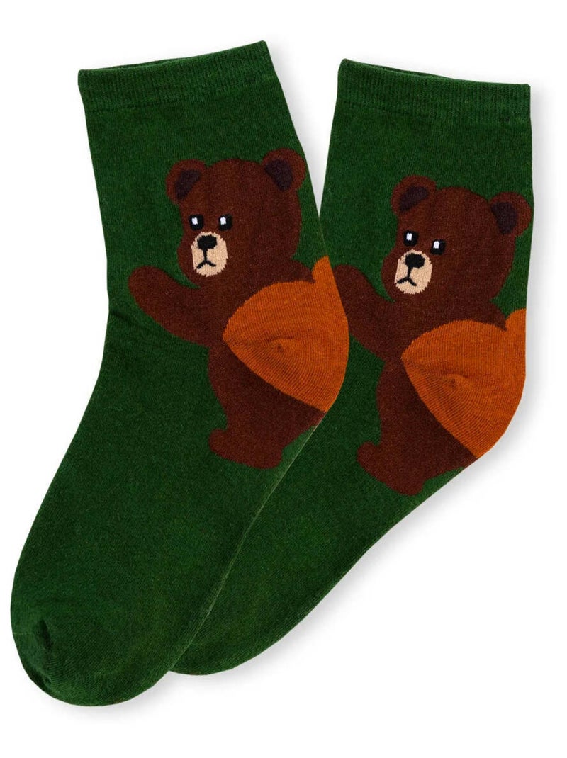Lot de 5 Chaussettes Hautes Animaux Talons Multicolore - Kiabi