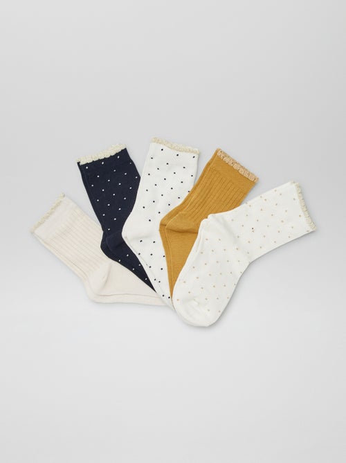 Lot de 5 chaussettes hautes - Kiabi