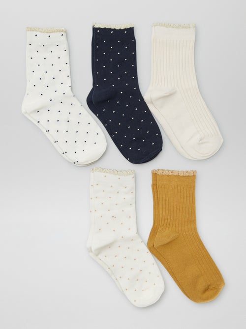 Lot de 5 chaussettes hautes - Kiabi