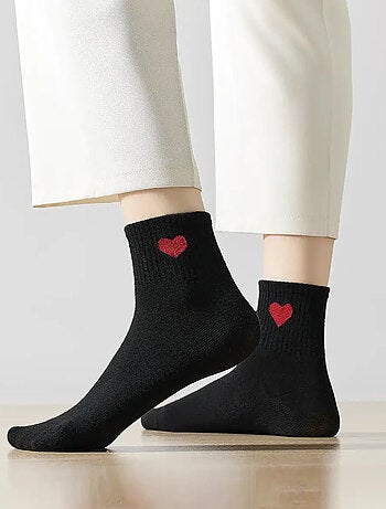 Lot de 5 Chaussettes Hautes Coeur Côté