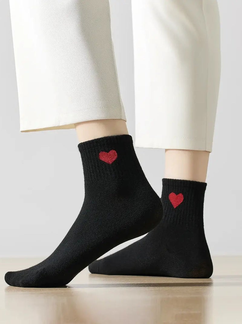 Lot de 5 Chaussettes Hautes Coeur Côté Multicolore - Kiabi
