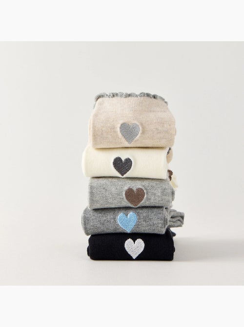 Lot de 5 Chaussettes Hautes Coeur & Feston - Kiabi