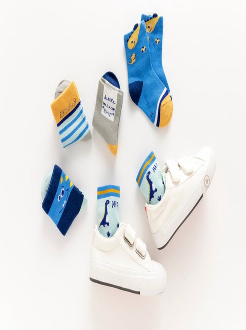 Lot de 5 Chaussettes Hautes Dino Enfants - Kiabi