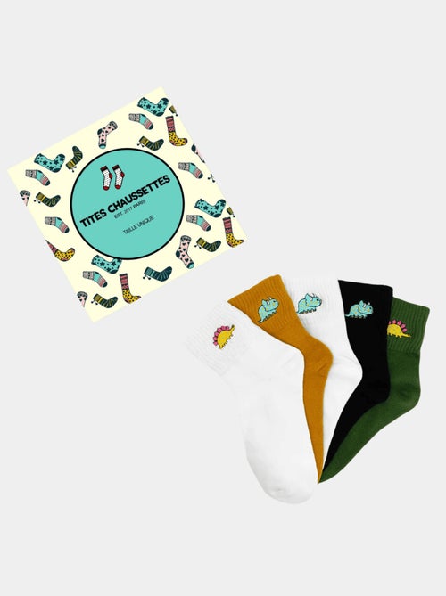 Lot de 5 Chaussettes Hautes Dino - Kiabi